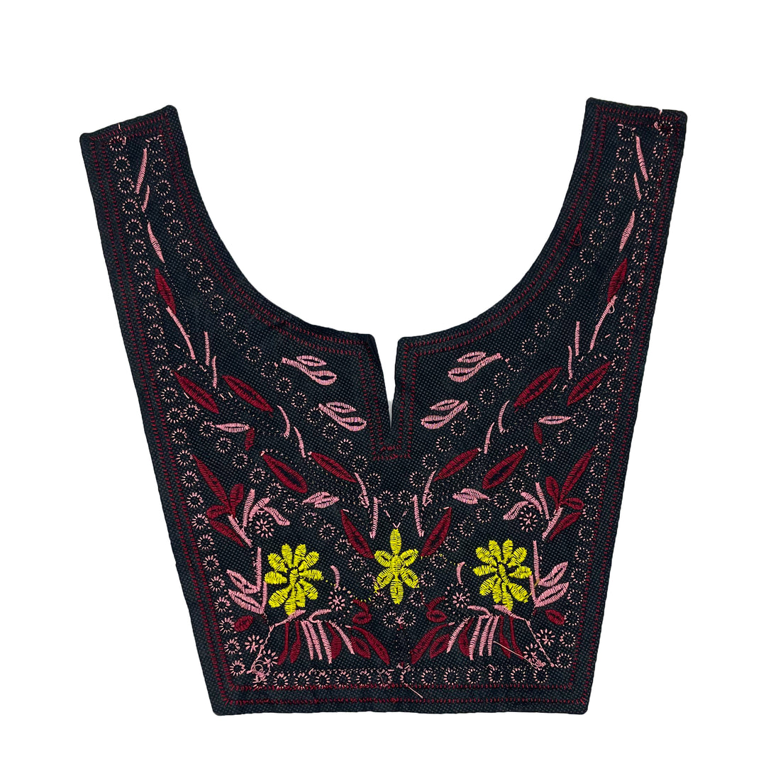 Multicolor Floral Design Neckline