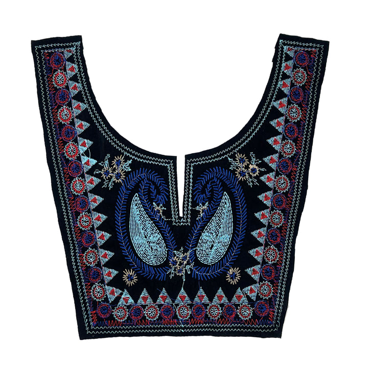 Prestigious paisley paradise neckline