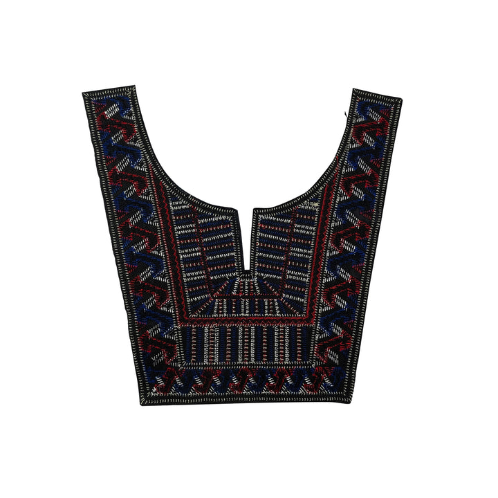 Colorful embroidery Tribal Neckline