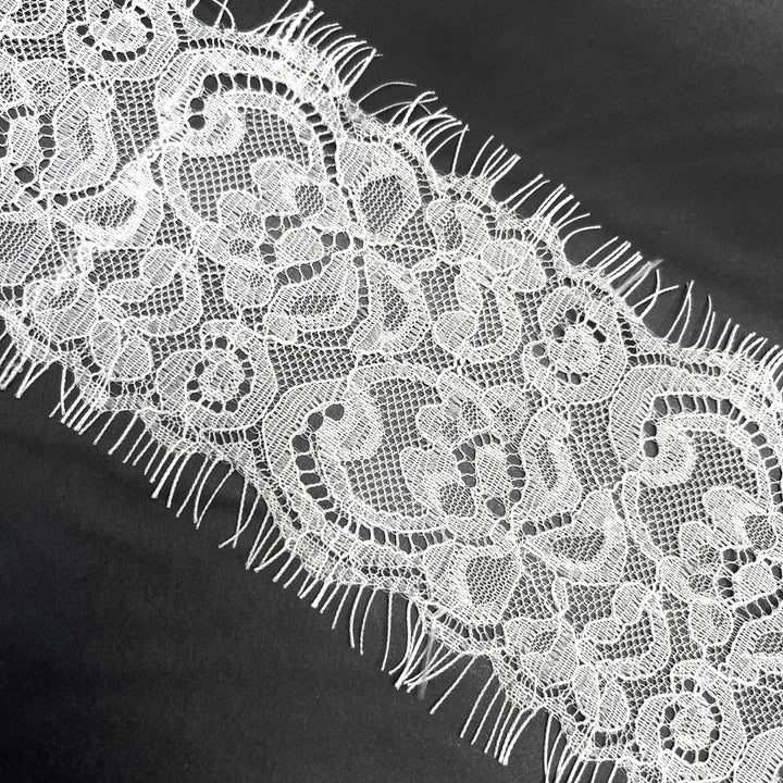 Pure and Elegant White Eyelash Lace Trim