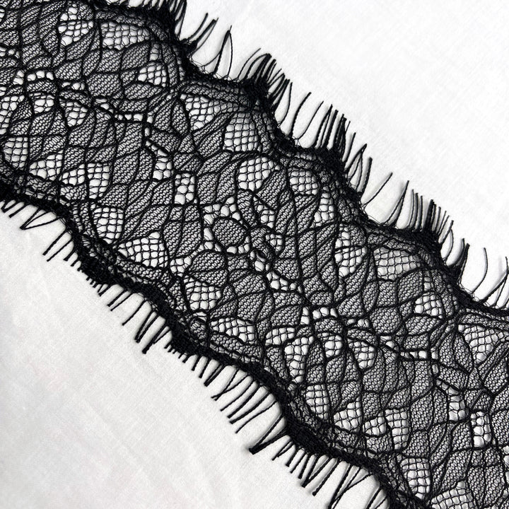 Gothic Glamorous Black Eyelash Lace