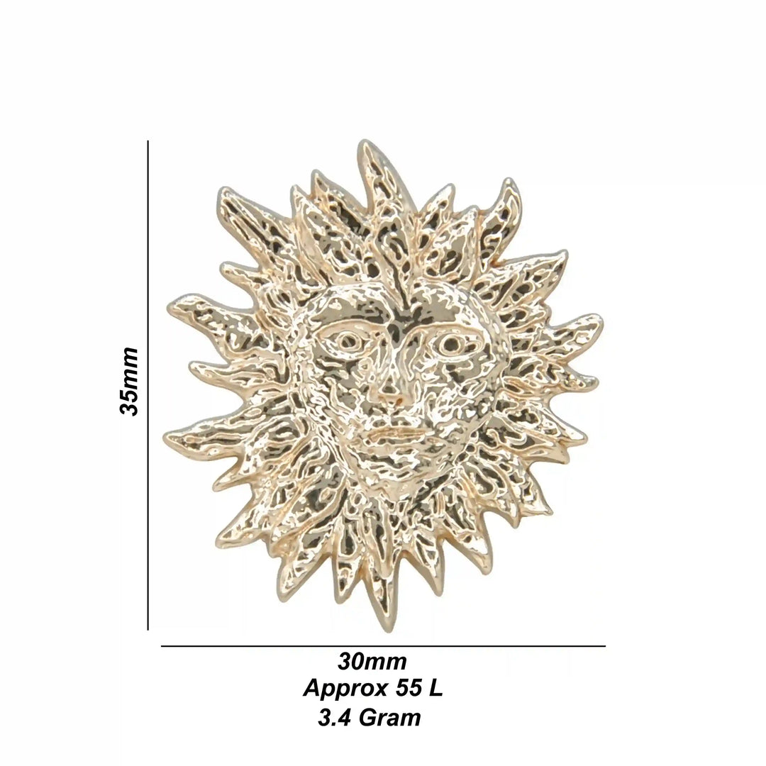 Starburst Sunburst Design Metal Buttons | 35mm(55L)