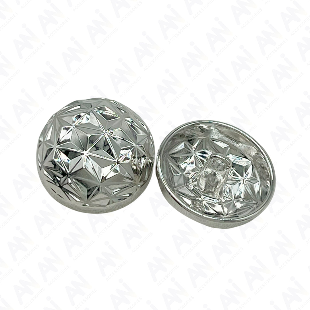 Geometric Metal Buttons for Clothing and Crafts