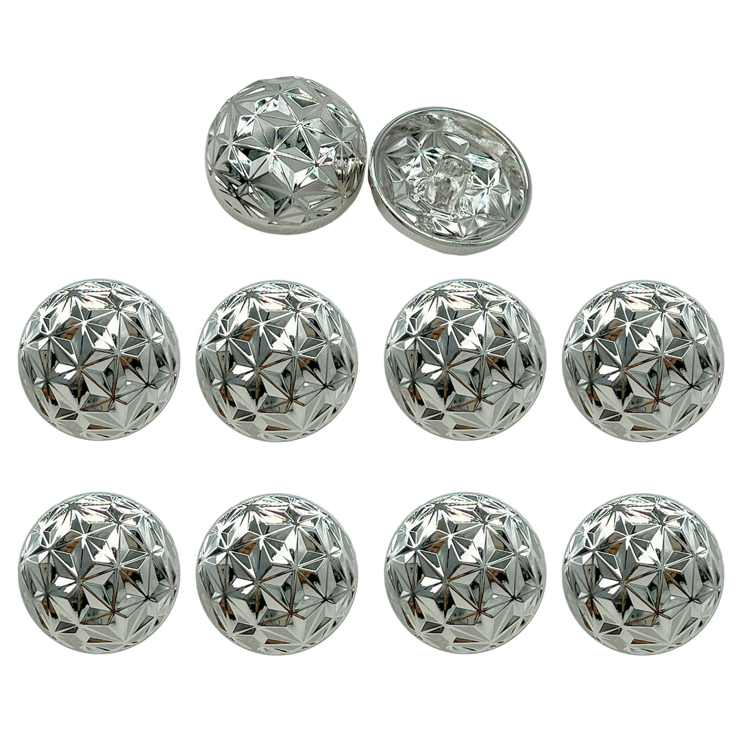 Geometric Metal Buttons for Clothing and Crafts