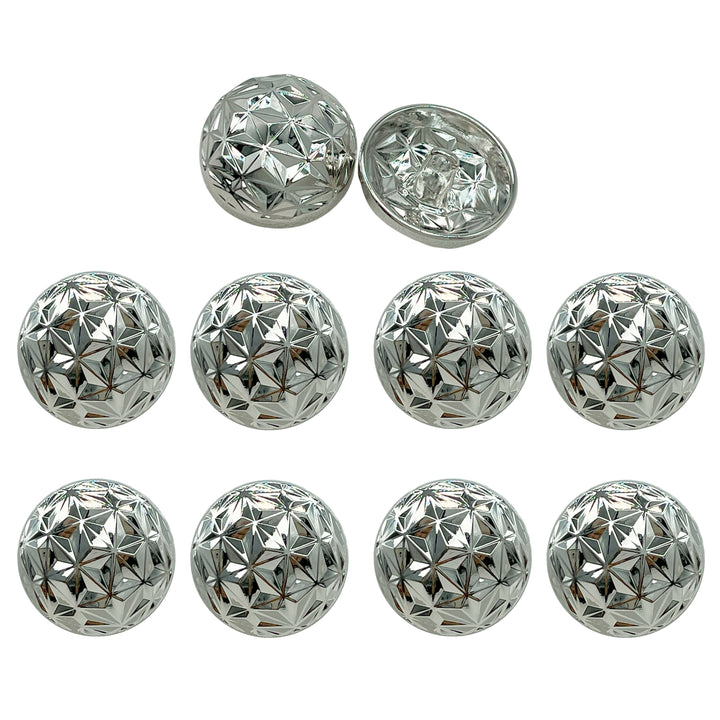 Geometric Metal Buttons for Clothing and Crafts