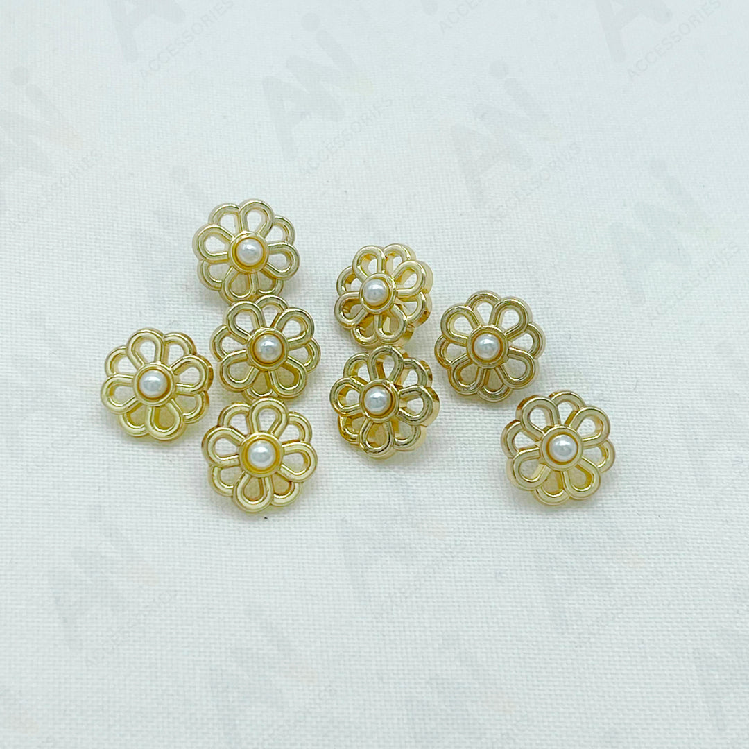 Decorative Flower Metal Buttons