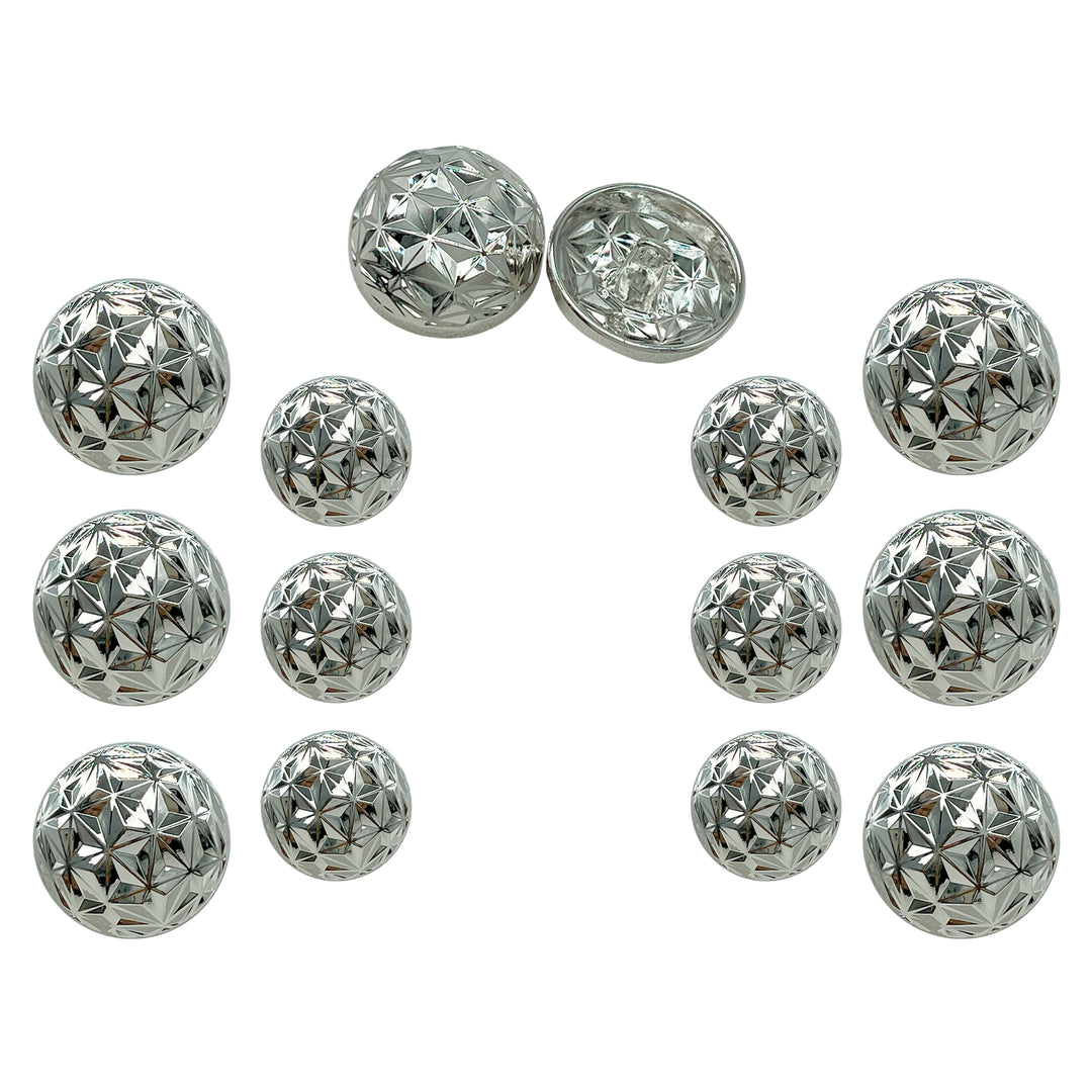 Geometric Metal Buttons for Clothing and Crafts