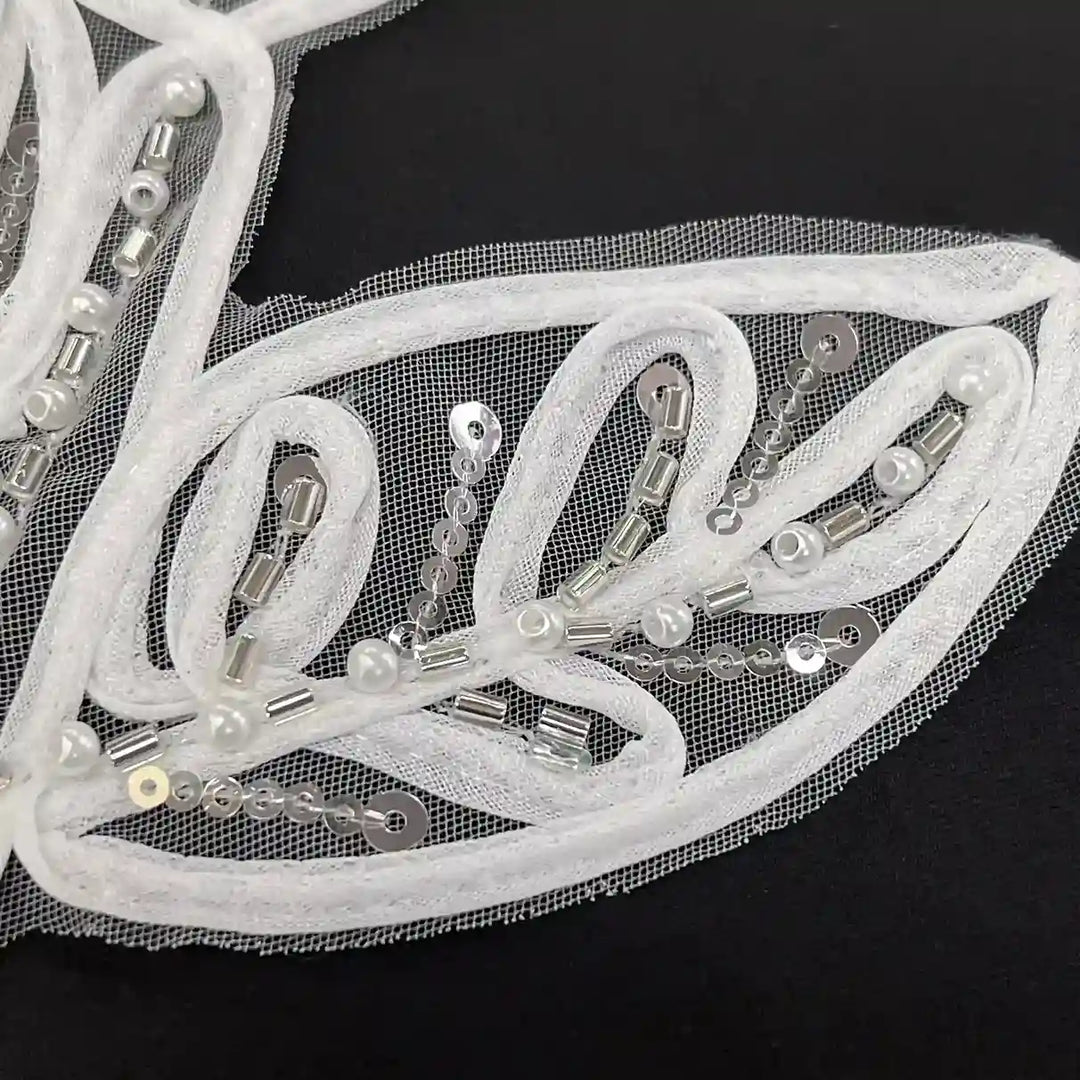 Luxury Crystal-Encrusted Feather Torque Choker