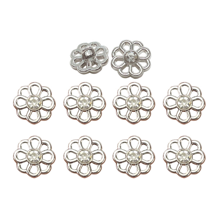 Decorative Flower Metal Buttons