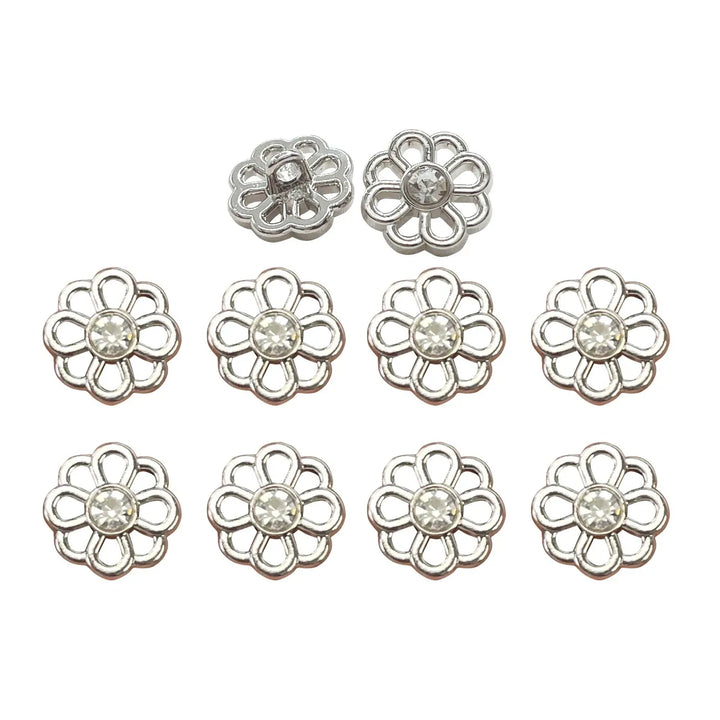 Decorative Flower Metal Buttons | 12mm(20L)