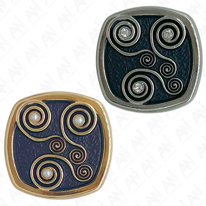 Decorative Pearl Apparel Metal Buttons | 	18mm(28L) & 23mm(36L)