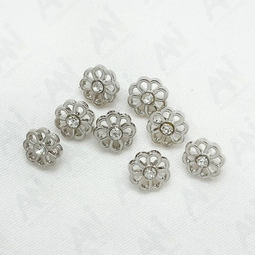 Decorative Flower Metal Buttons | 12mm(20L)