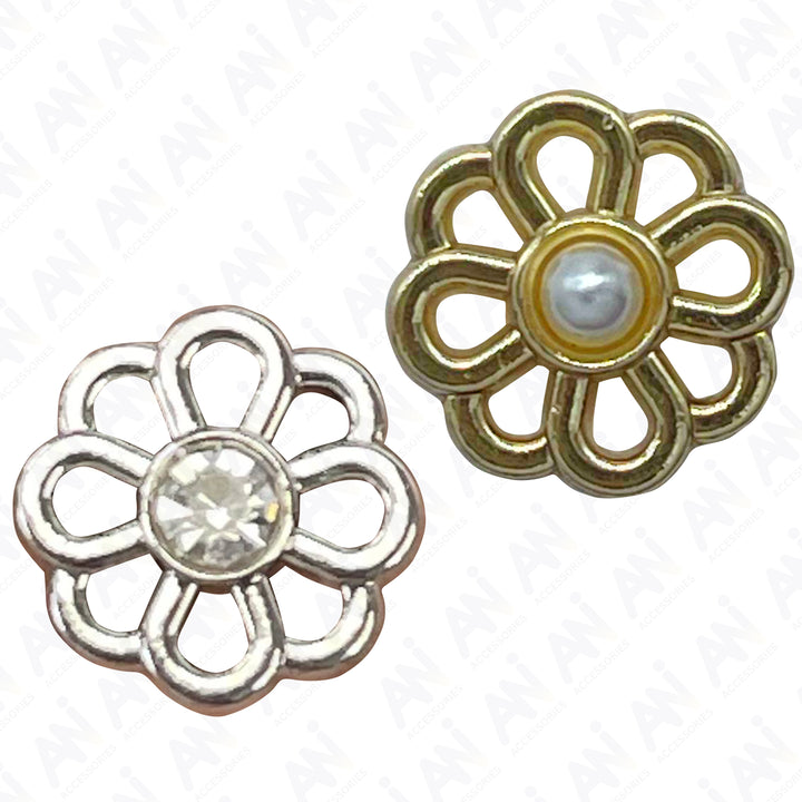 Decorative Flower Metal Buttons