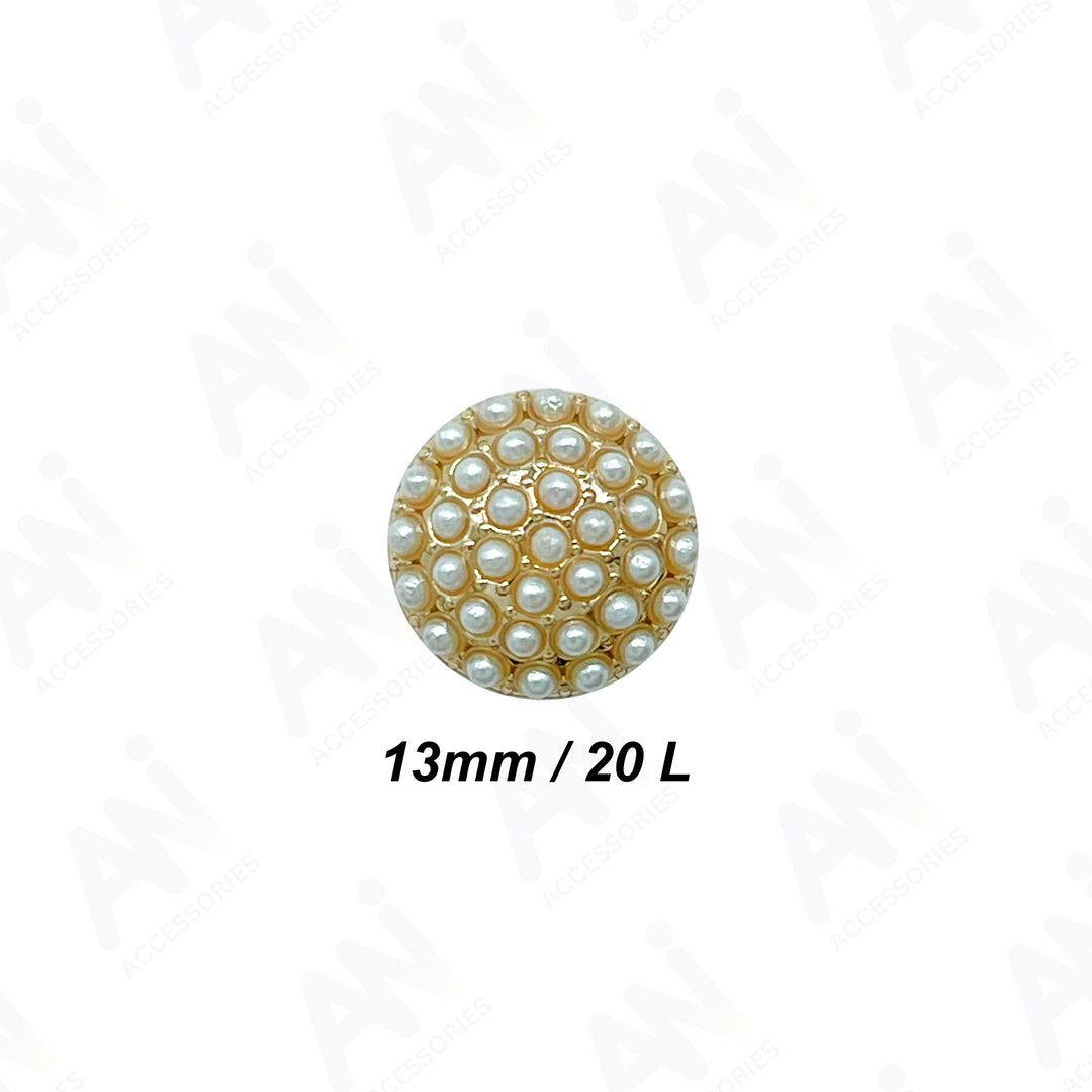 Decorative Pearl Button for Clothing and Crafting | 13mm(20L)