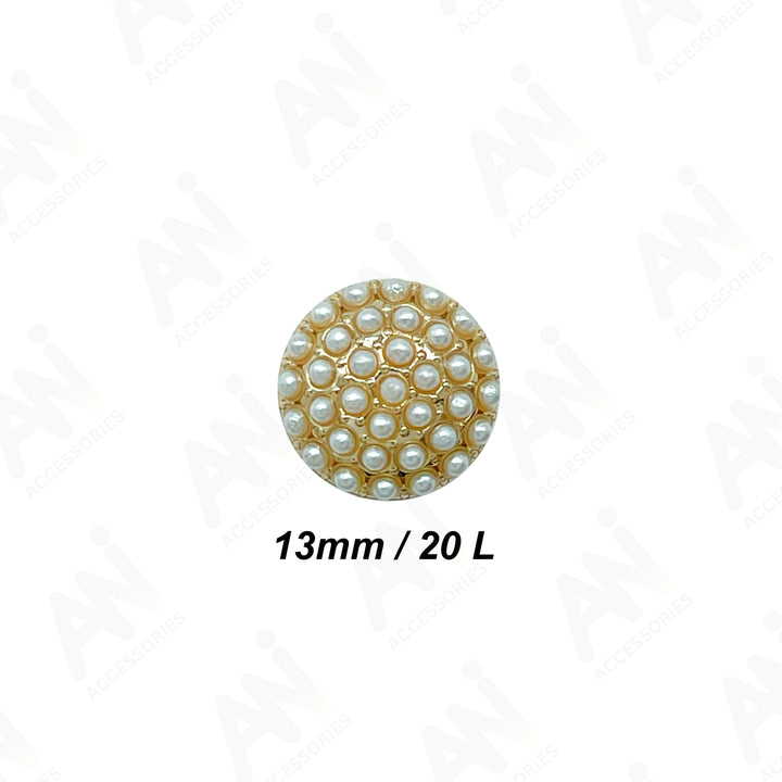 Decorative Pearl Button for Clothing and Crafting | 13mm(20L)