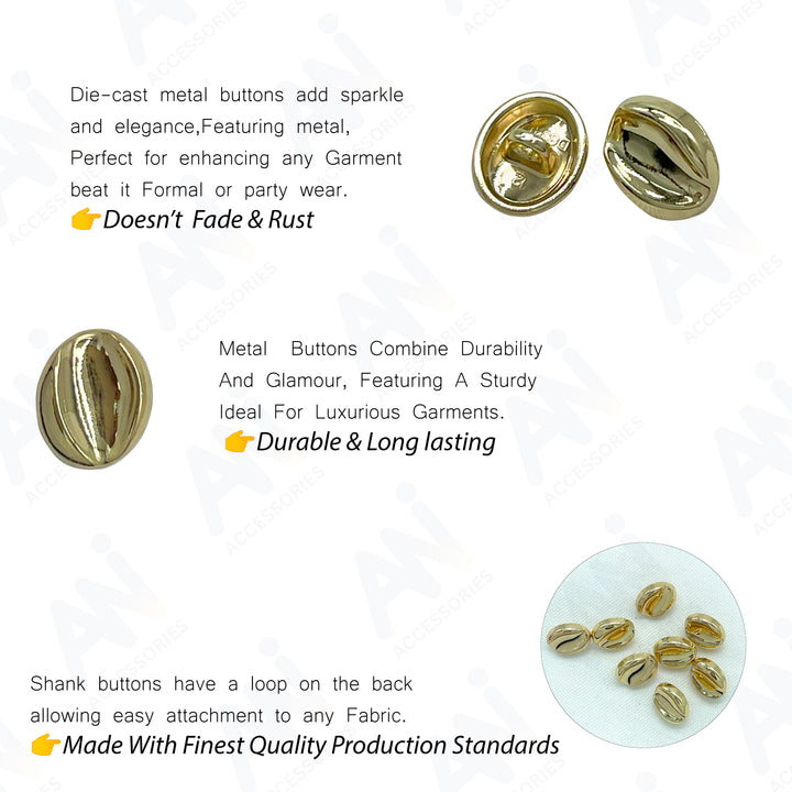 Modern Oval Button for Clothing and Crafts