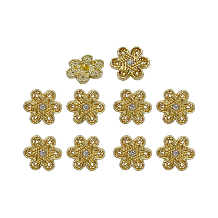 Elegant Ornate Flower Design Buttons for Apparel