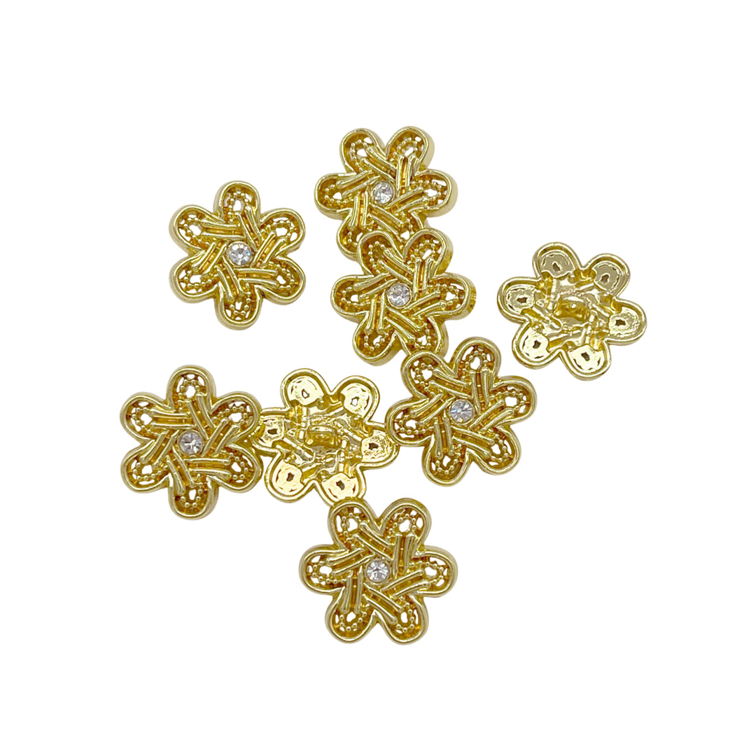 Elegant Ornate Flower Design Buttons for Apparel