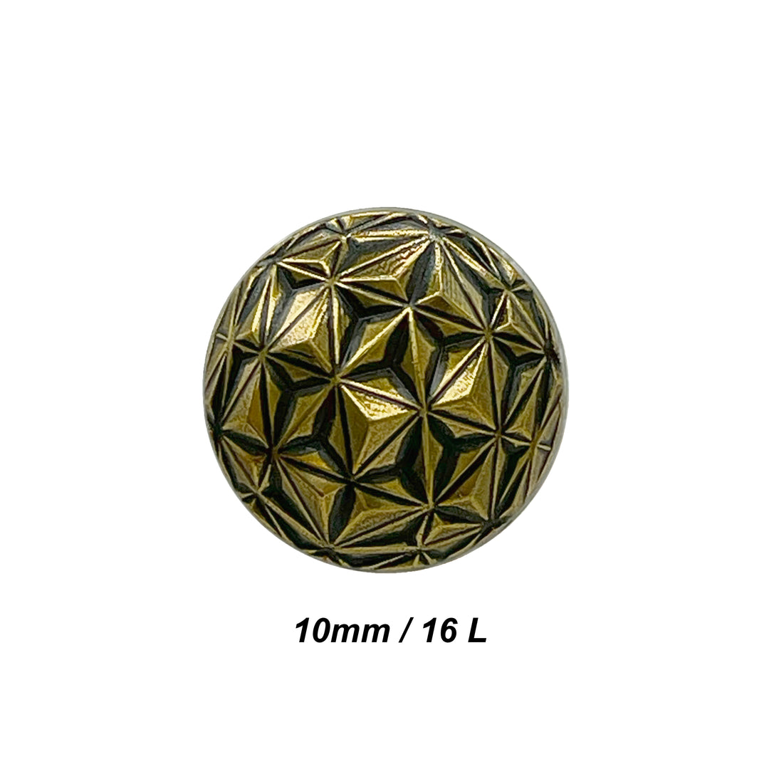 Geometric Metal Buttons for Clothing and Crafts