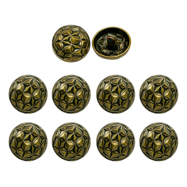 Geometric Metal Buttons for Clothing and Crafts