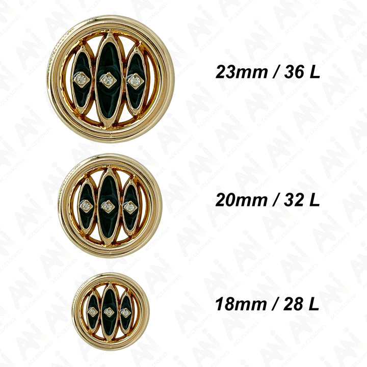 Inlay Design Metal Buttons