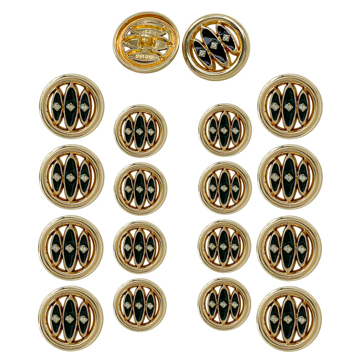 Inlay Design Metal Buttons