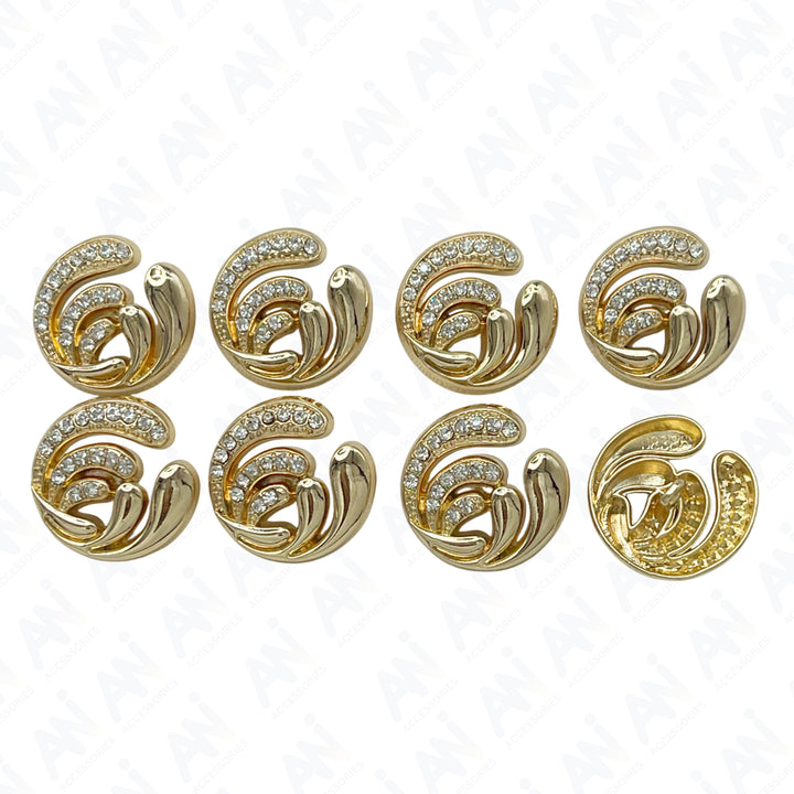 Twirling Elegance Metal Buttons