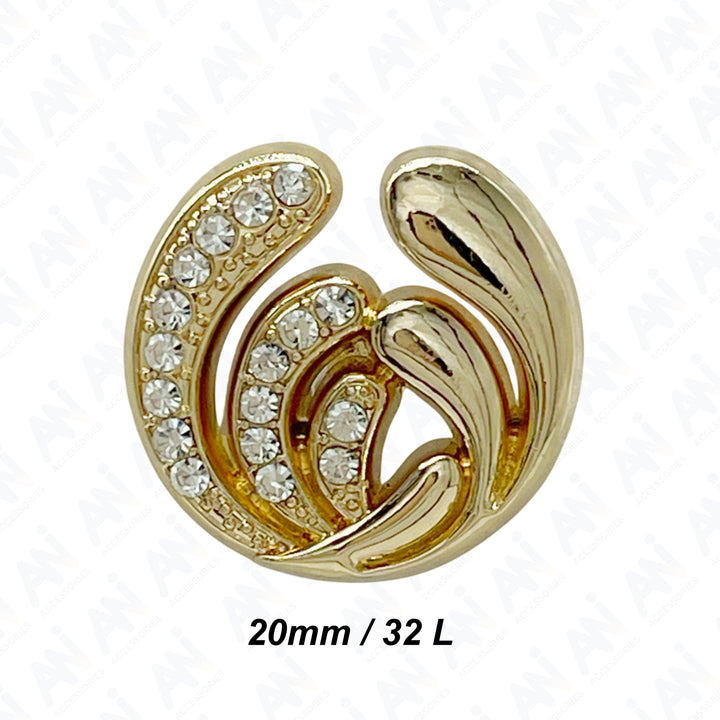 Twirling Elegance Metal Buttons