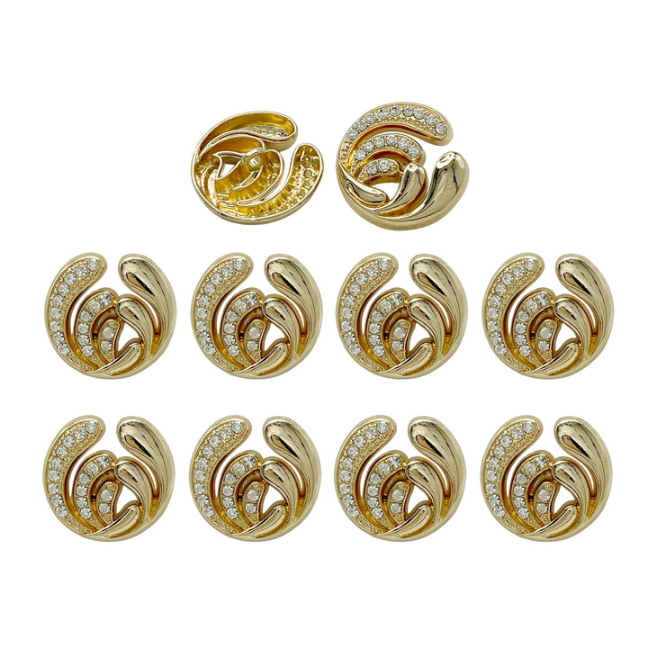 Twirling Elegance Metal Buttons