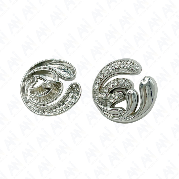 Twirling Elegance Metal Buttons