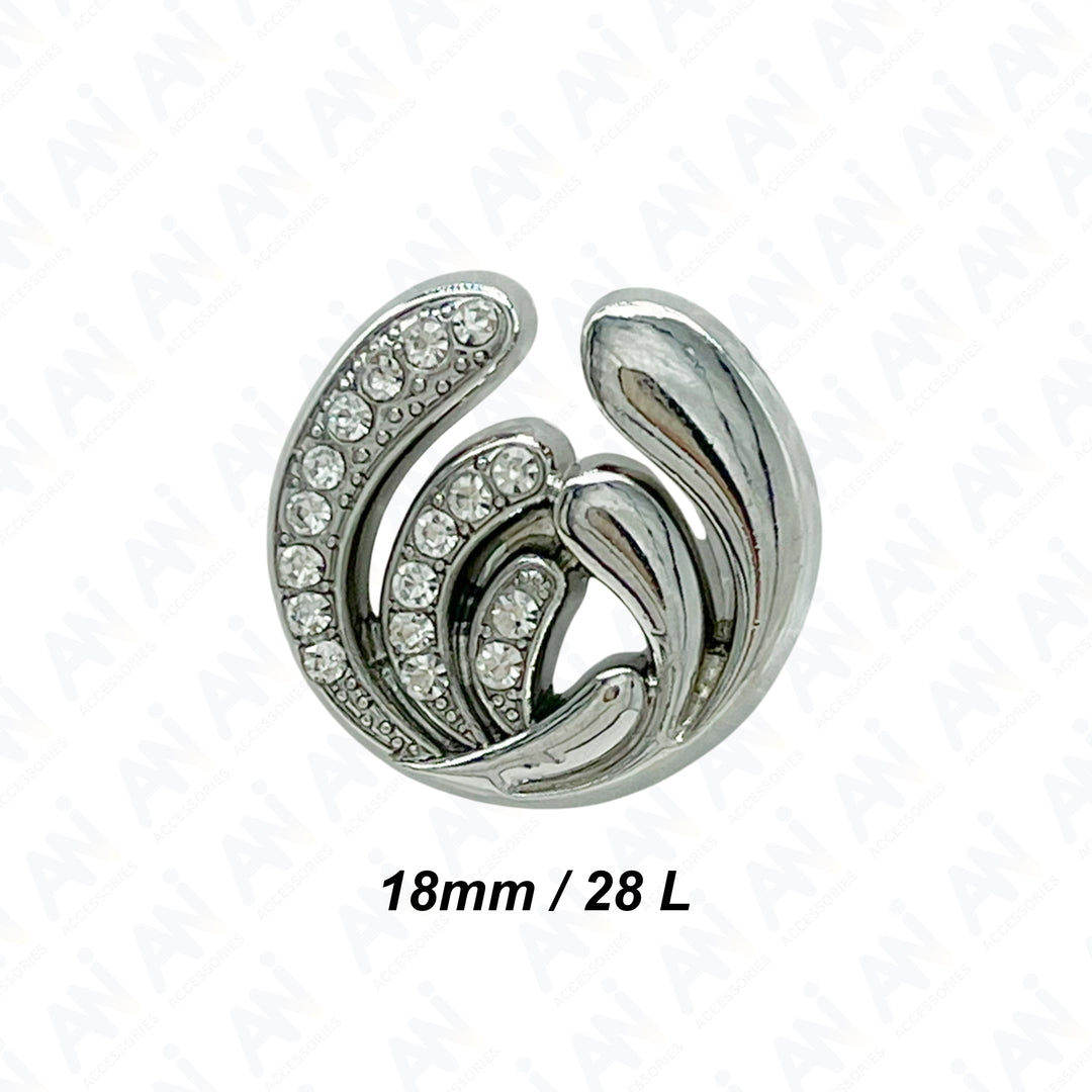 Twirling Elegance Metal Buttons