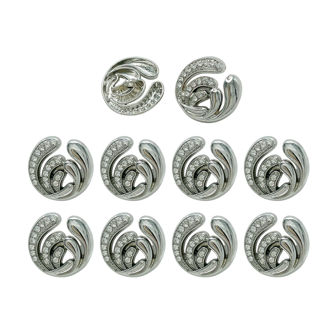 Twirling Elegance Metal Buttons