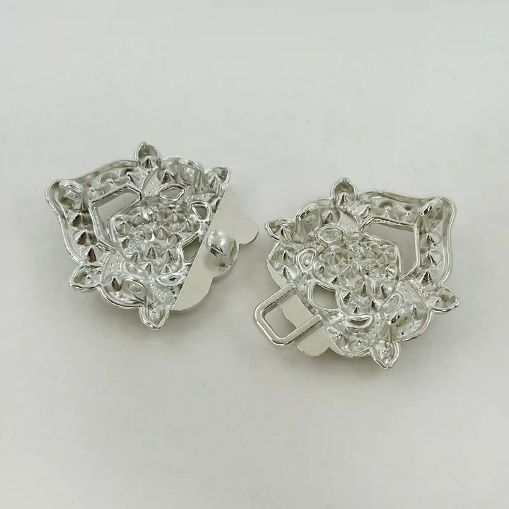 Floral Bow Rhinestone Frog Closure Buttons