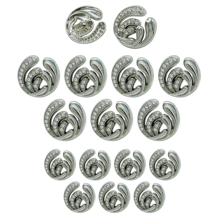 Twirling Elegance Metal Buttons