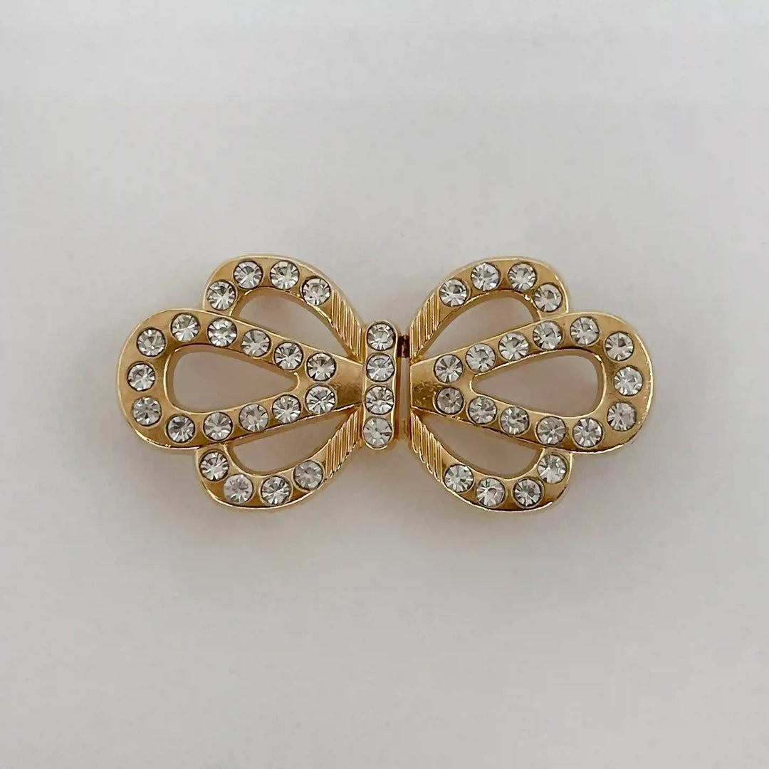 Sparkling Infinity Crystal Metal Frog Closure Buttons