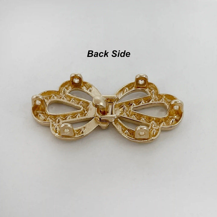 Sparkling Infinity Crystal Metal Frog Closure Buttons