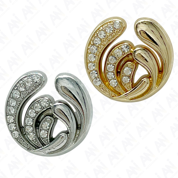 Twirling Elegance Metal Buttons