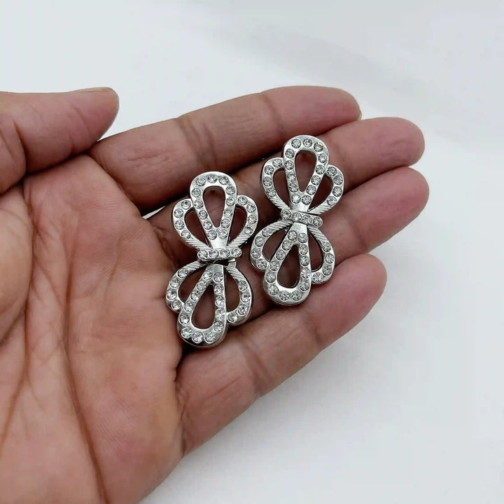 Sparkling Infinity Crystal Metal Frog Closure Buttons