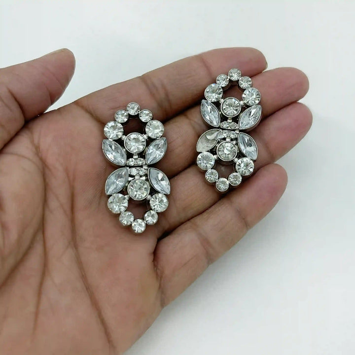 Swarovski-Style Crystal Heart Inspire Frog Metal Closure Buttons