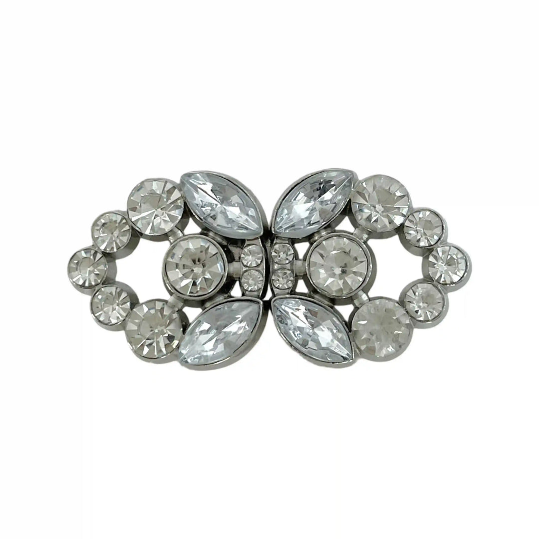 Swarovski-Style Crystal Heart Inspire Frog Metal Closure Buttons
