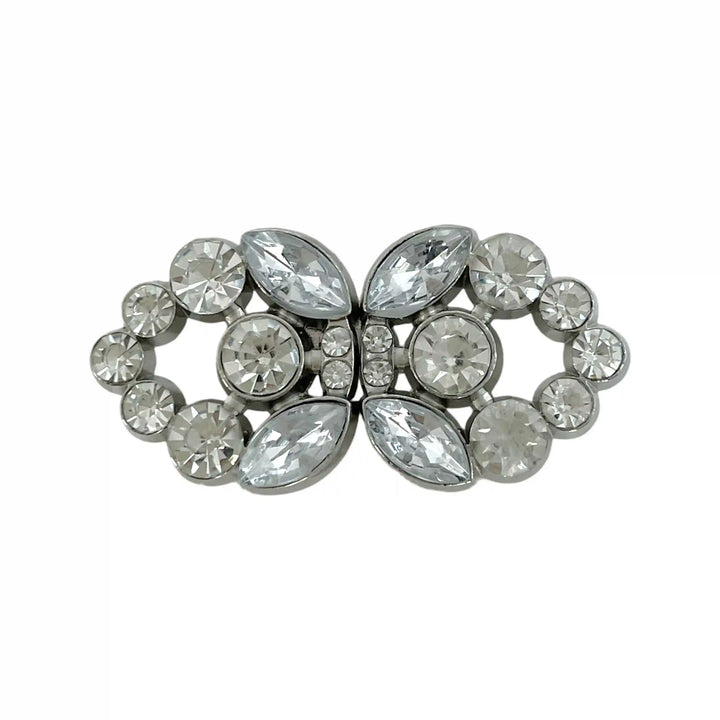 Swarovski-Style Crystal Heart Inspire Frog Metal Closure Buttons
