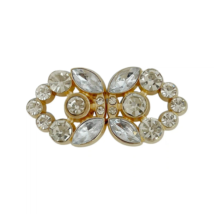 Swarovski-Style Crystal Heart Inspire Frog Metal Closure Buttons