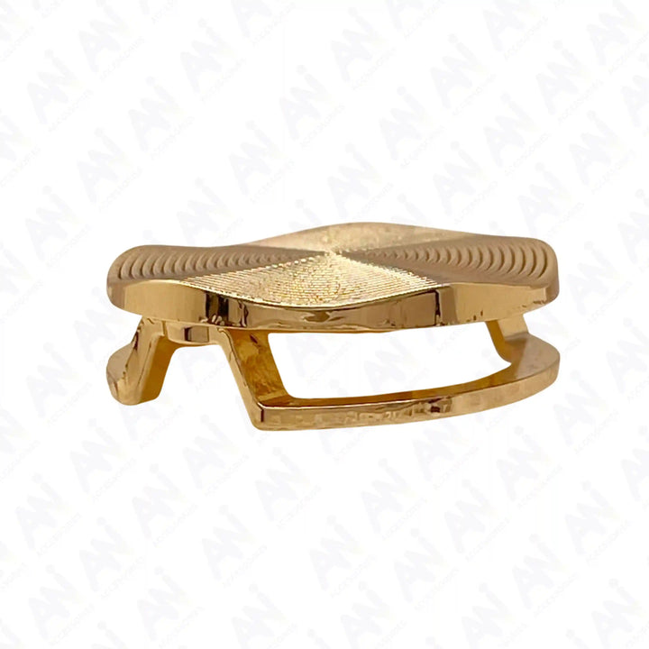 Concentric Circle Gold Metal Buckle