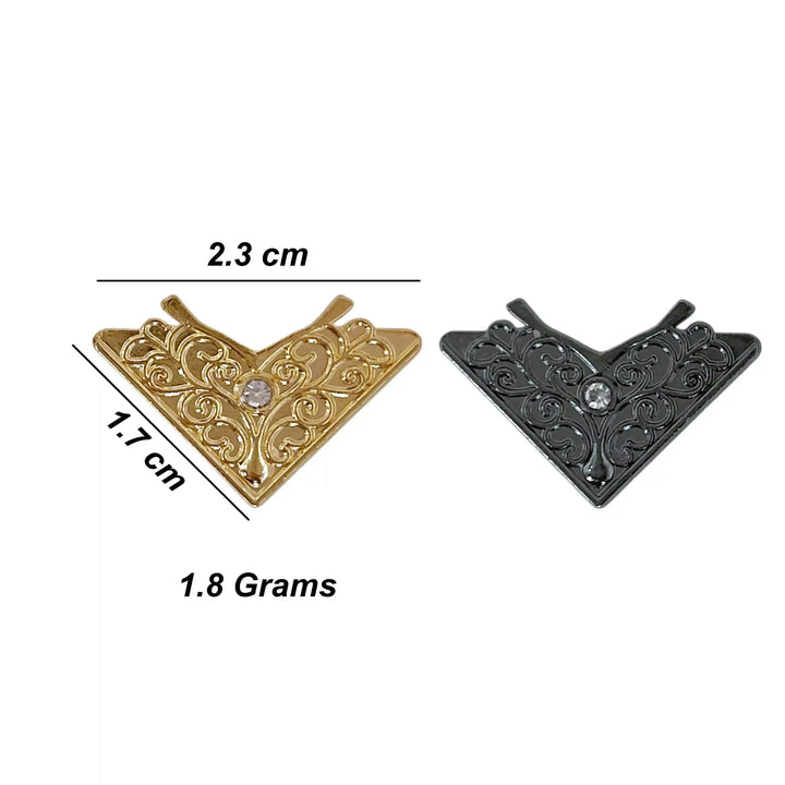 Filigree Rhinestone Collar Tip