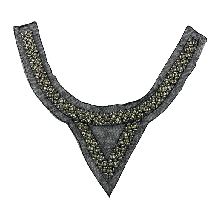 Rhombus and Triangle Beaded Neckline