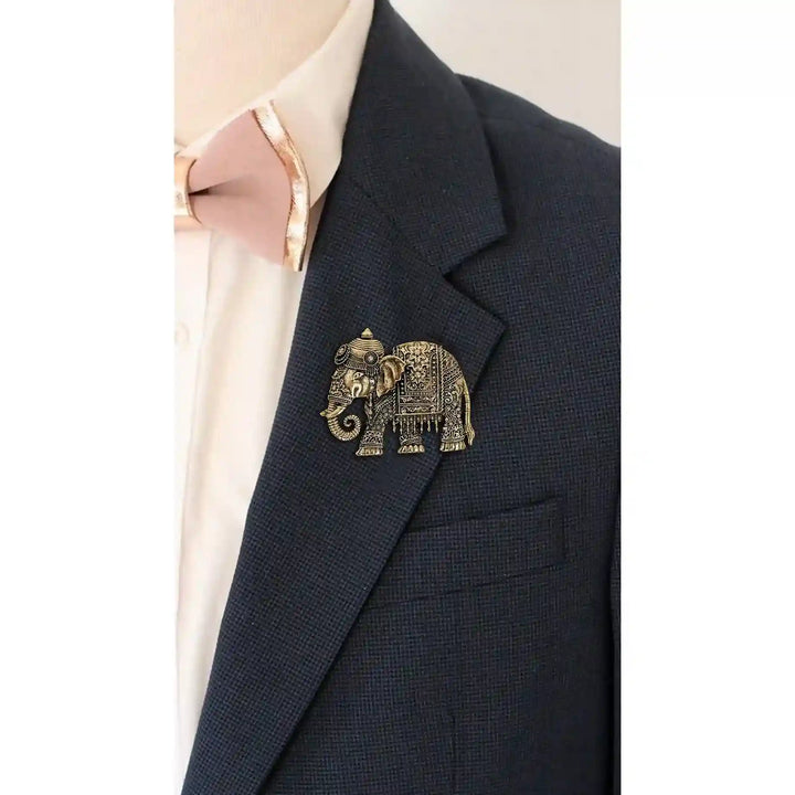 Embossed Royal Elephant Brooch