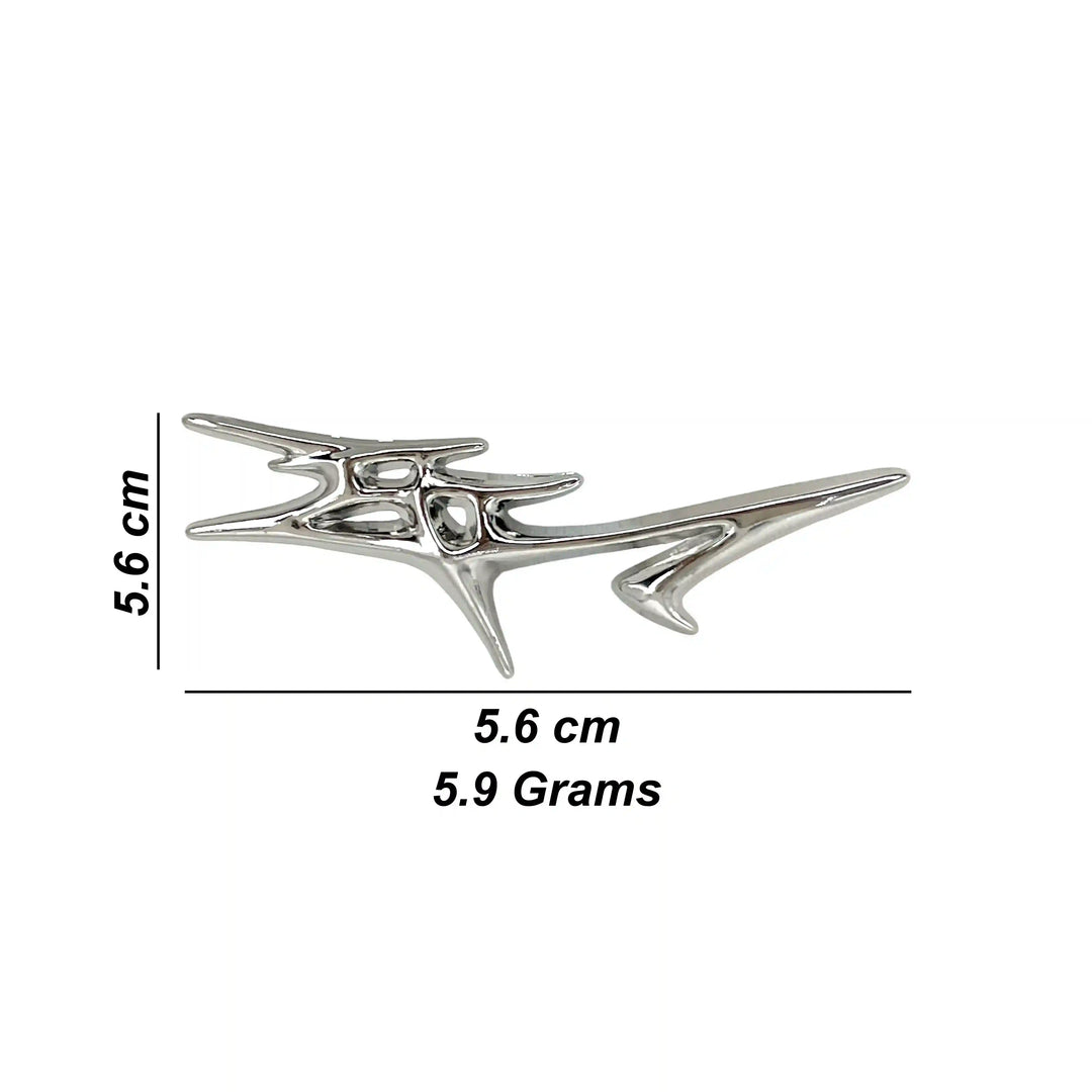 Abstract Spiked Metal Brooch