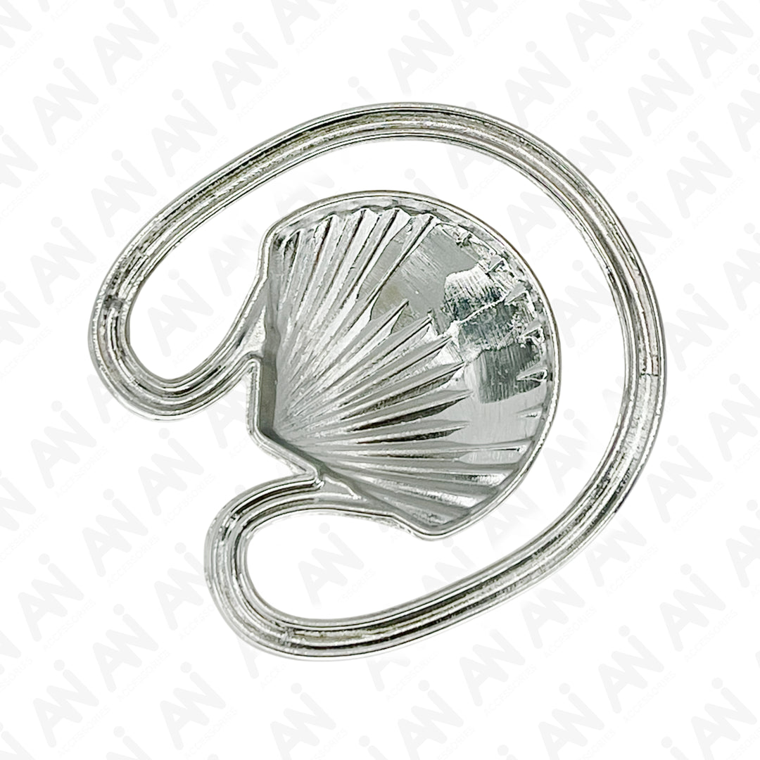 Golden Clam Seashell Metal Buckle