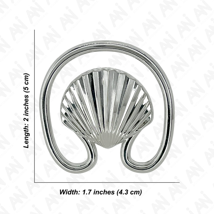 Golden Clam Seashell Metal Buckle