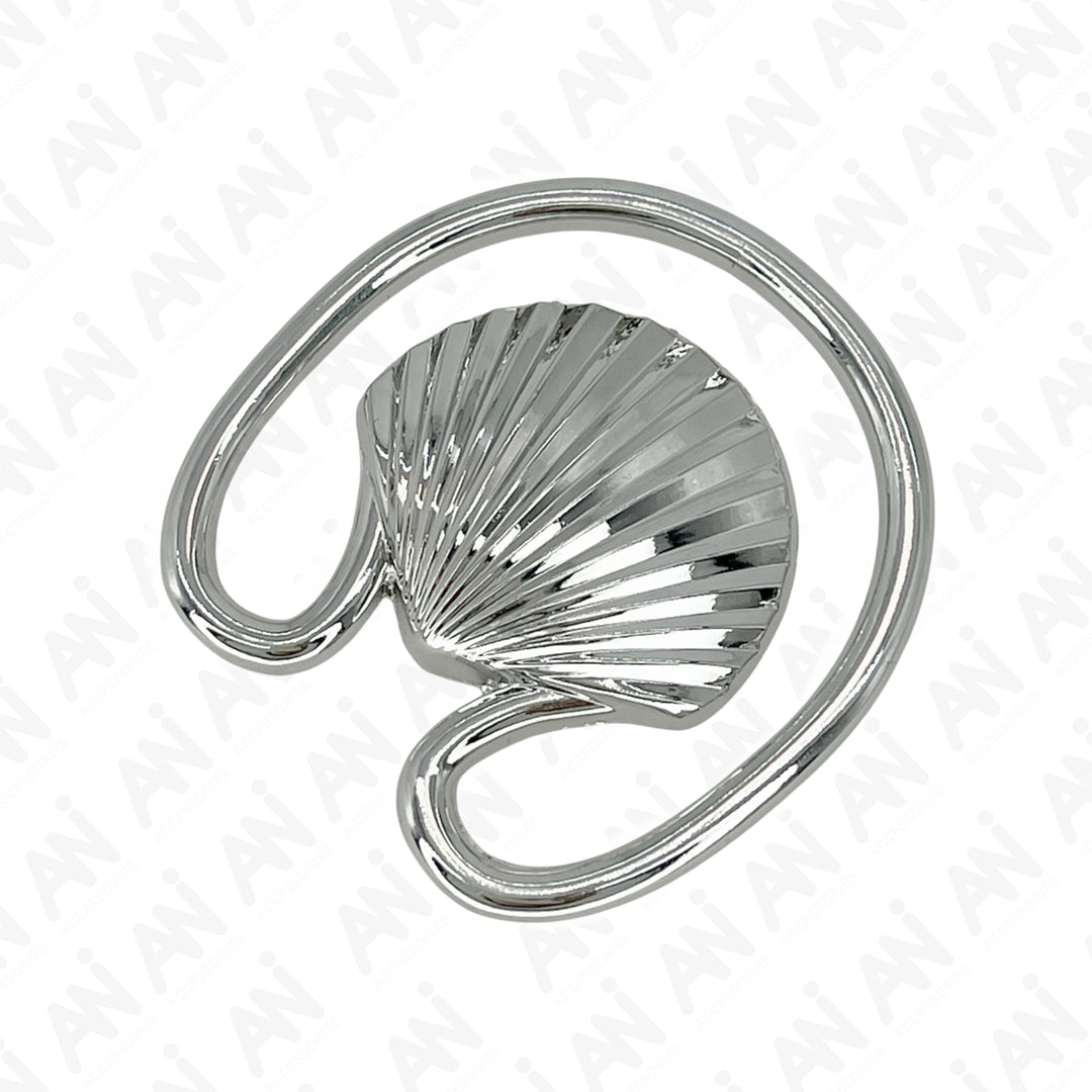 Golden Clam Seashell Metal Buckle